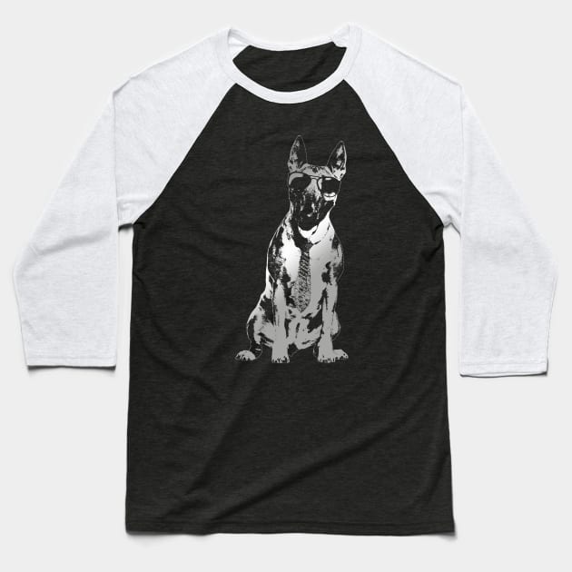 Bull Terrier  - Bully Baseball T-Shirt by Nartissima